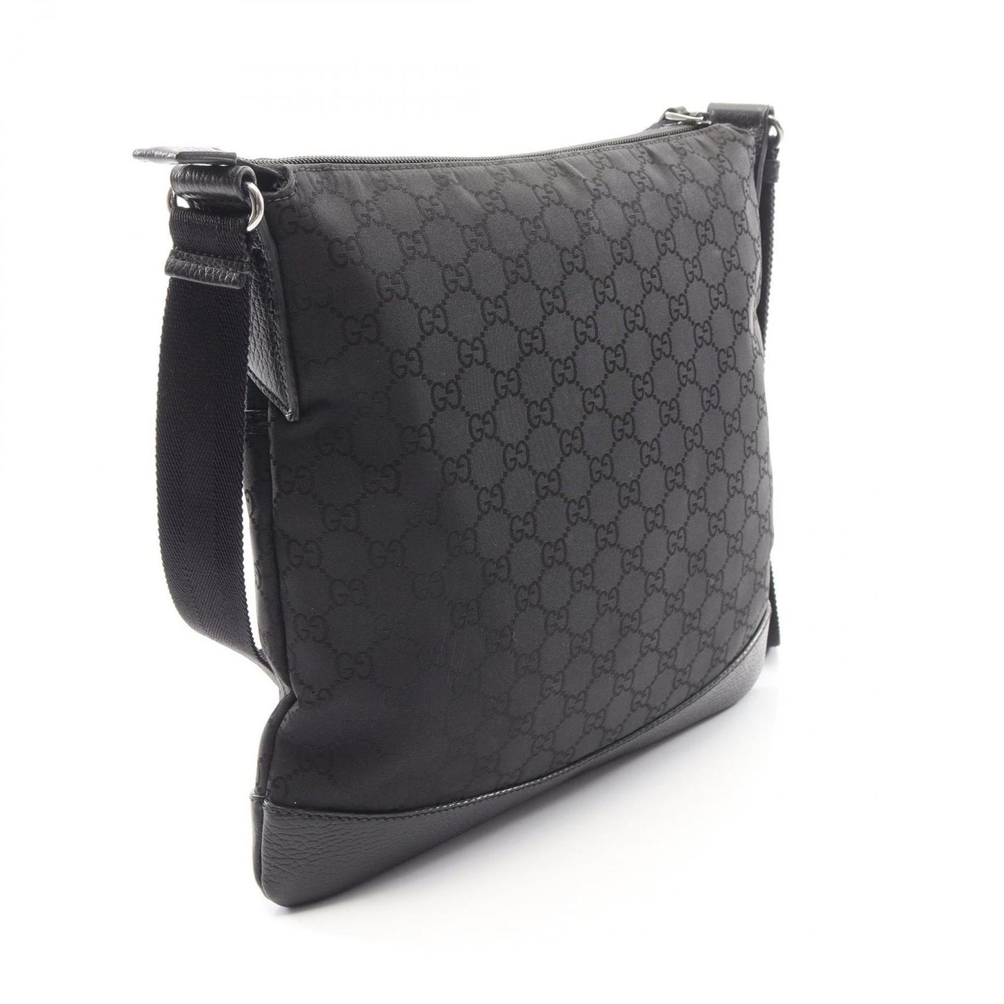 Gucci Shoulder Bag GG Pattern Black Nylon Leather — view 2