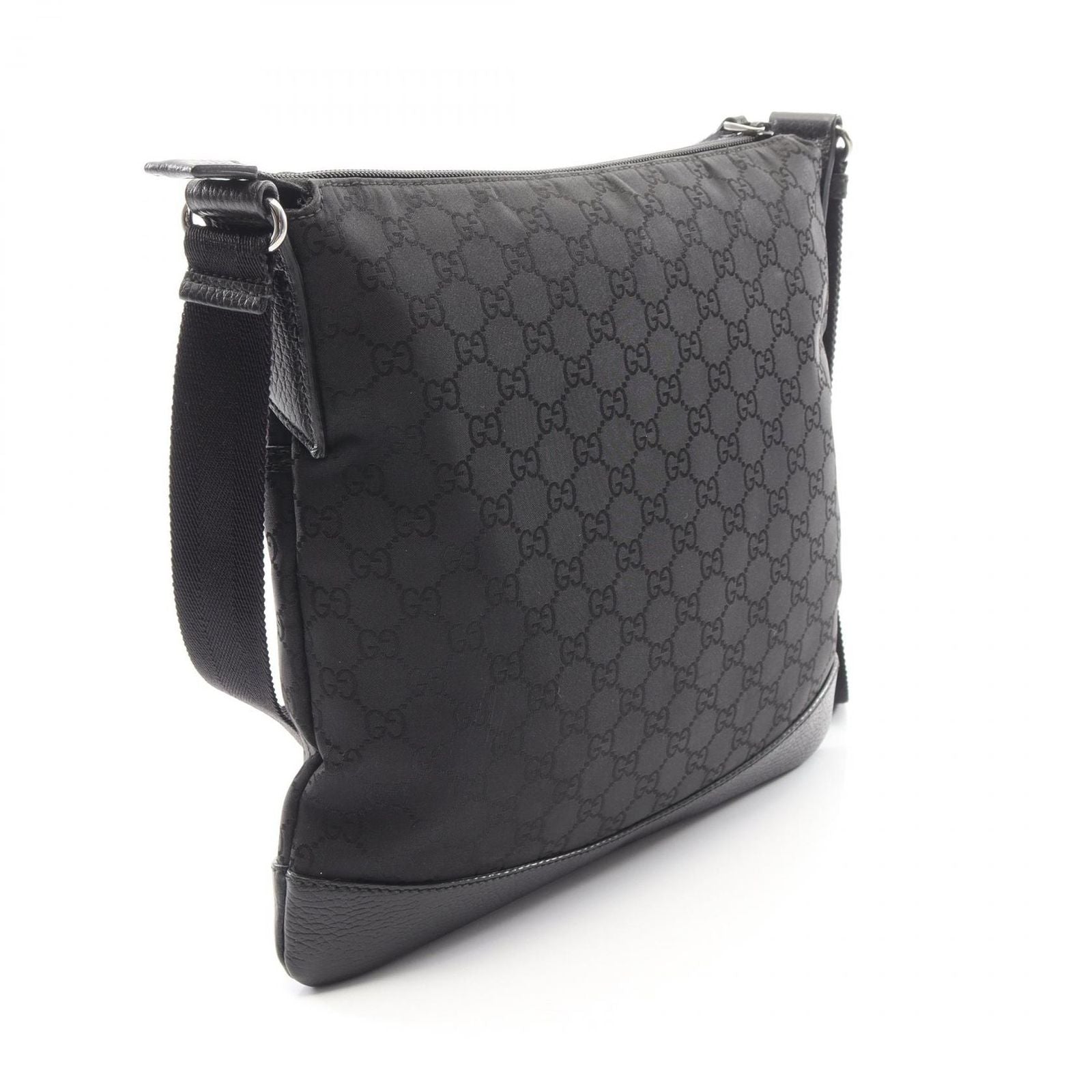 Gucci Shoulder Bag GG Pattern Black Nylon Leather — view 2