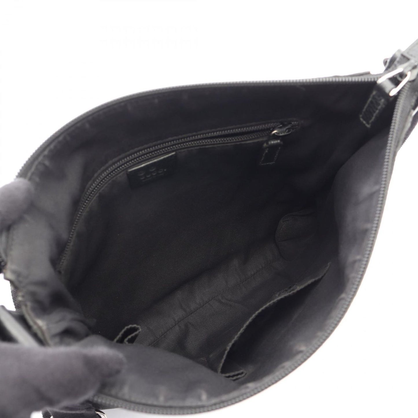 Gucci Shoulder Bag GG Pattern Black Nylon Leather — view 3