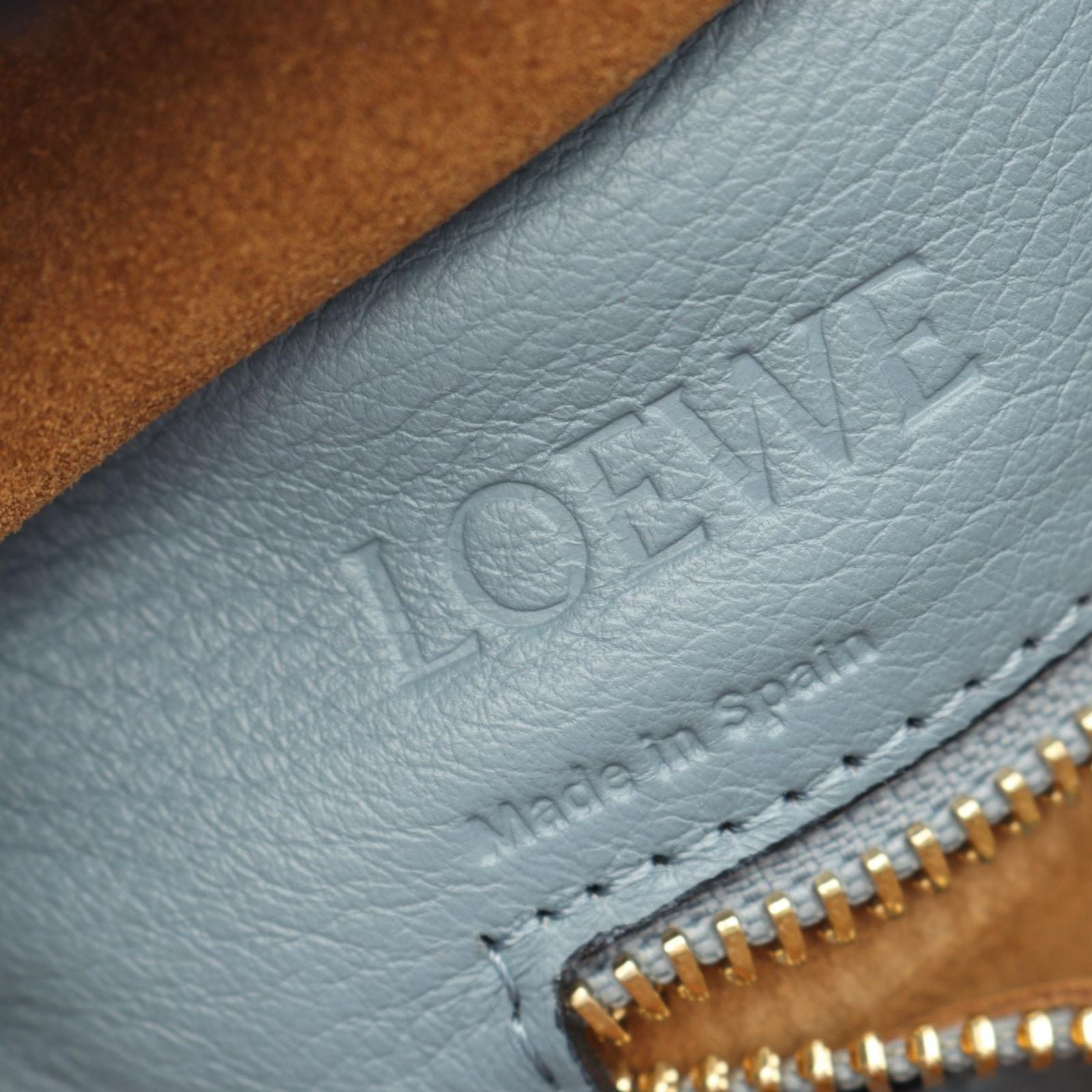 Loewe Handbag Amazona 36 2-Way Blue Gray Leather — view 4