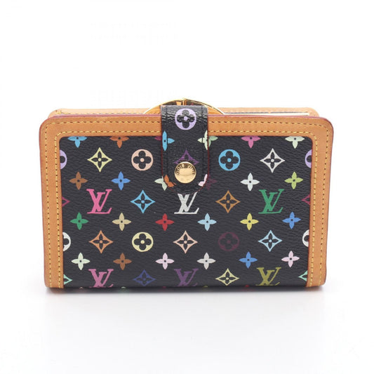 Louis Vuitton Bifold Wallet Portefeuille Viennois Noir Leather Canvas