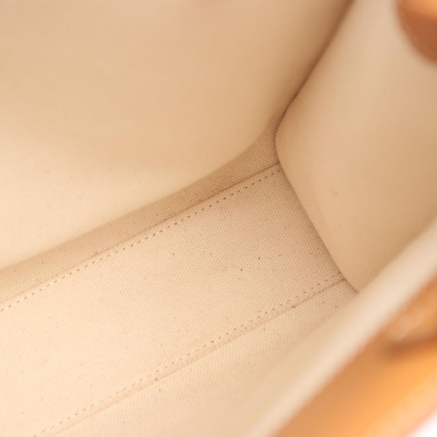 Celine Tote Small Vertical Cover Triomphe 2-Way Ivory Light Brown Canvas Leather — view 6