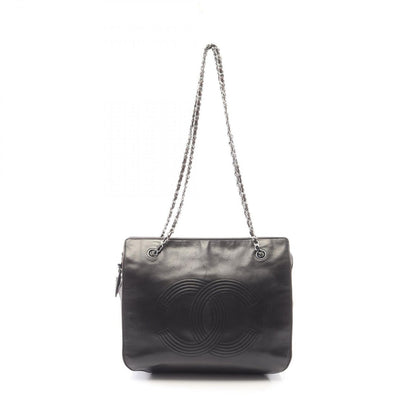 Chanel Shoulder Bag CC Logo Black Lambskin CC Chain