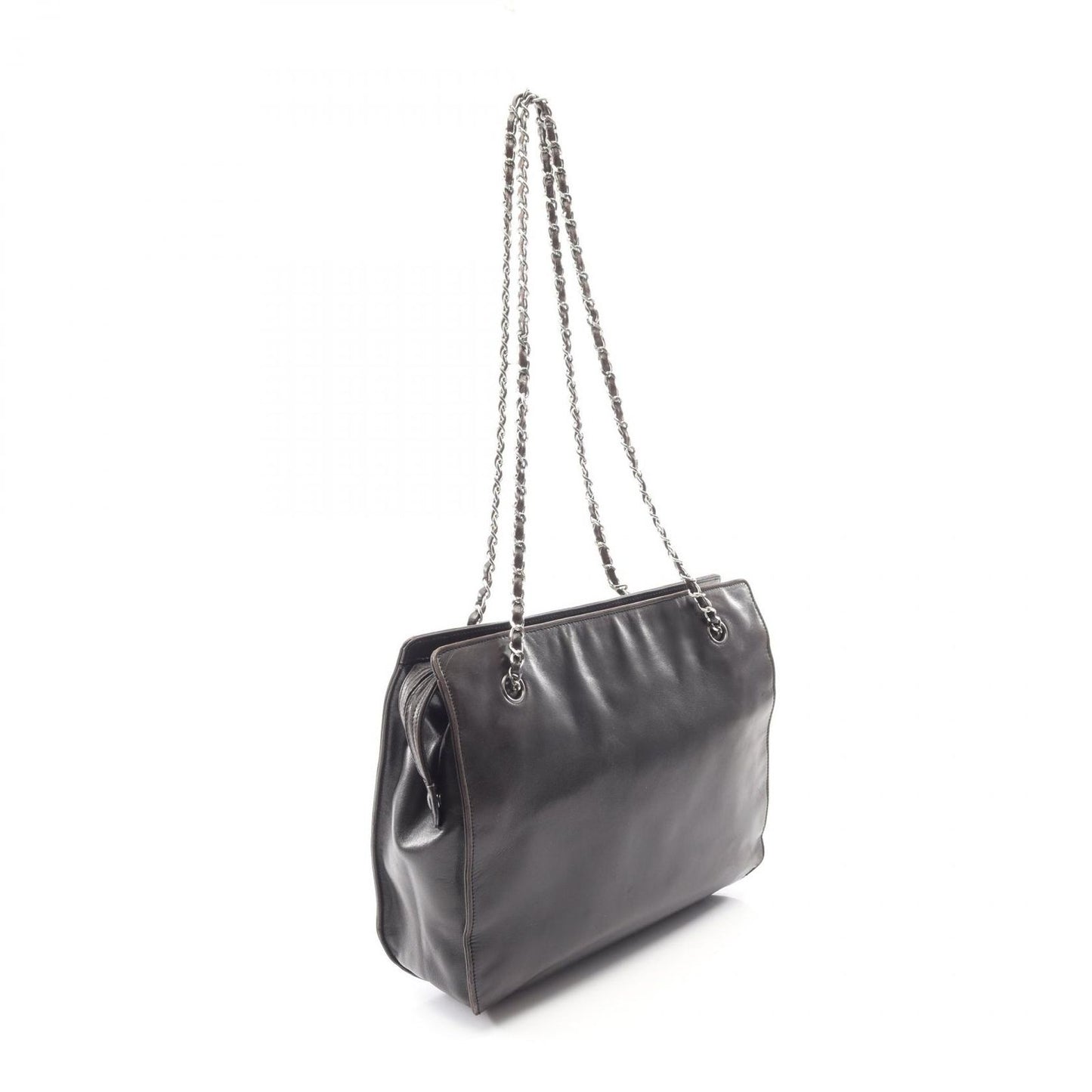 Chanel Shoulder Bag CC Logo Black Lambskin CC Chain — view 2