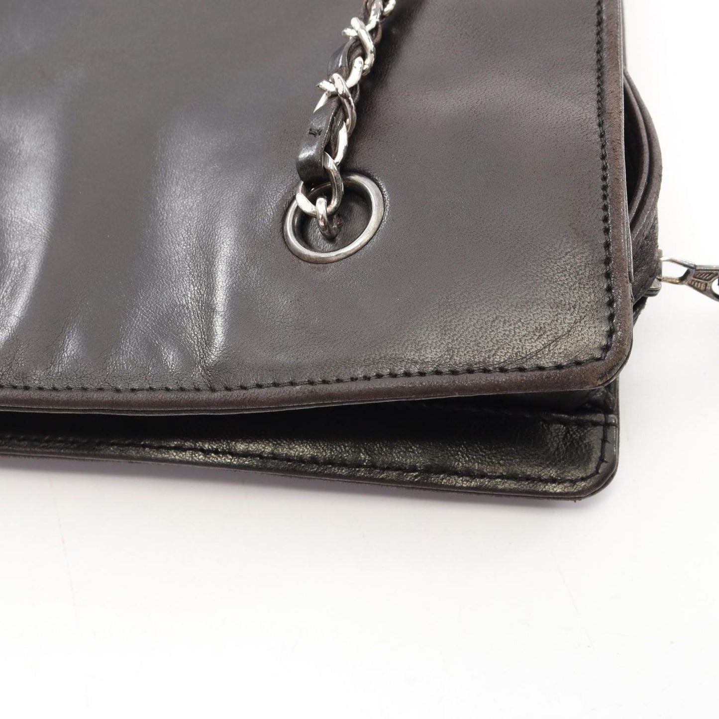 Chanel Shoulder Bag CC Logo Black Lambskin CC Chain — view 6