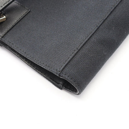 Gucci Tote Logo 002 Black Canvas Leather — view 6