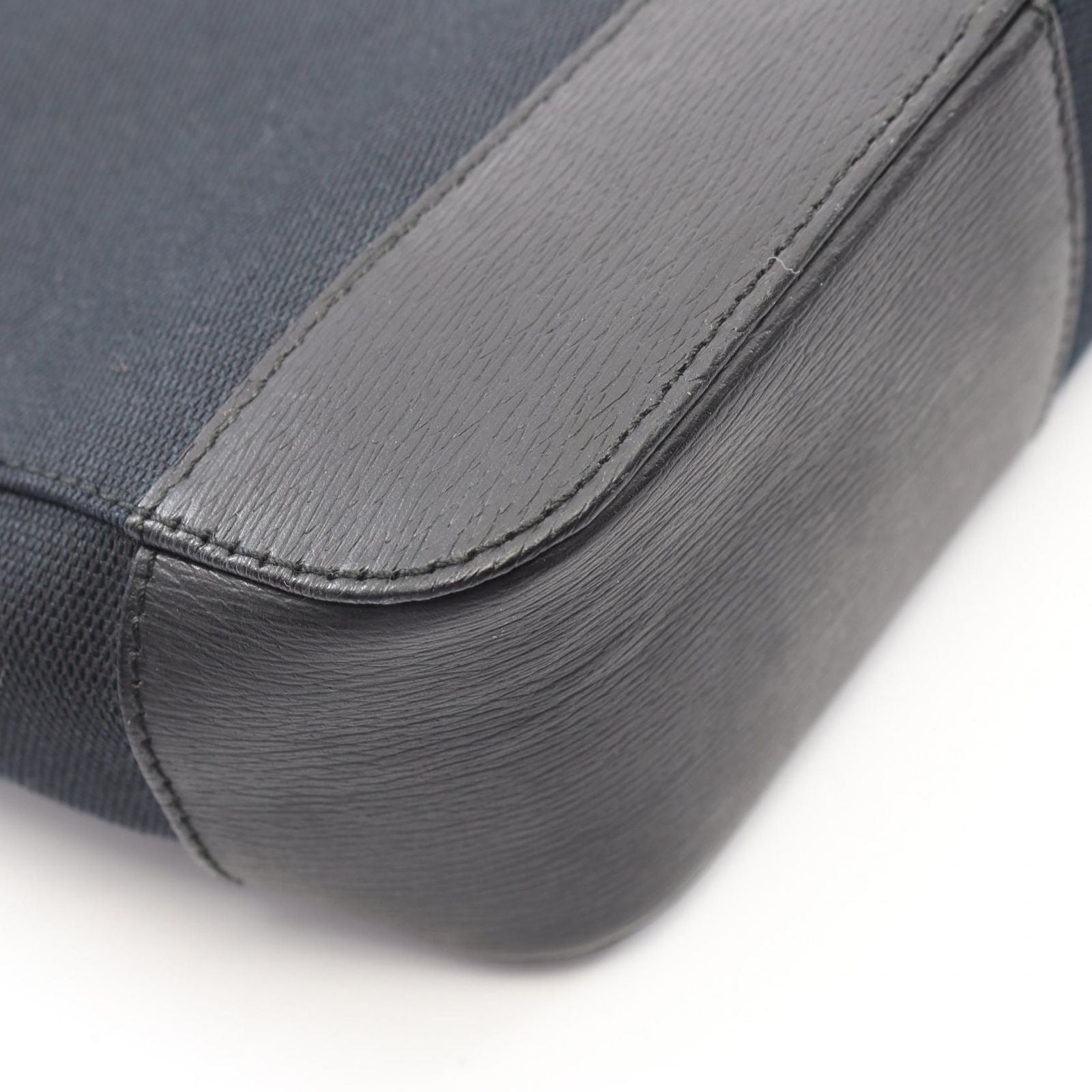 Gucci Tote Logo 002 Black Canvas Leather — view 8