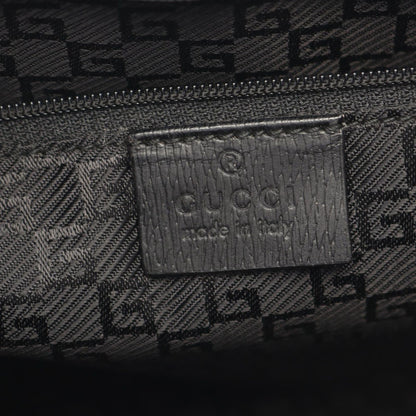 Gucci Tote Logo 002 Black Canvas Leather — view 4