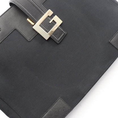 Gucci Tote Logo 002 Black Canvas Leather — view 7