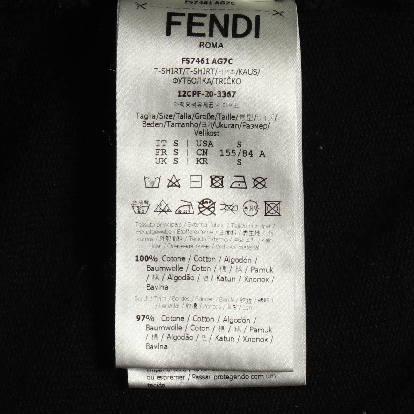 Fendi Sweatshirt Fisheye Cropped Cotton — view 5