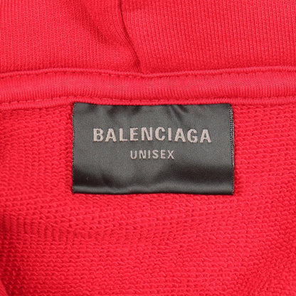 Balenciaga Hoodie Many Kisses Distressed Cotton Pullover — view 3