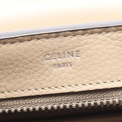 Celine Handbag Trapeze Small 2-Way Beige Leather Suede — view 4