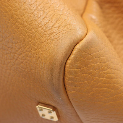 Loewe Handbag Anagram Yellow Brown Leather Mini Boston — view 5