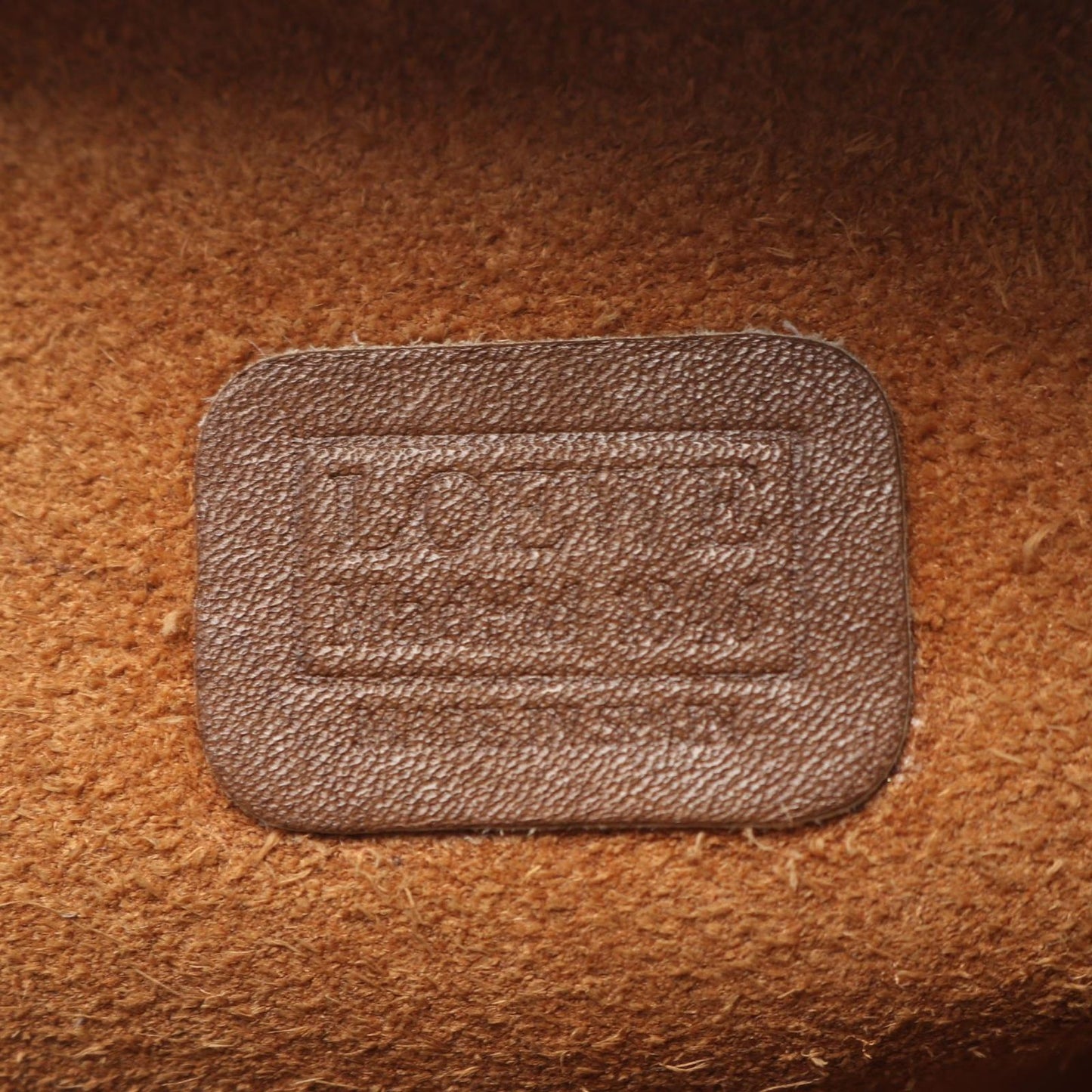 Loewe Handbag Anagram Yellow Brown Leather Mini Boston — view 4
