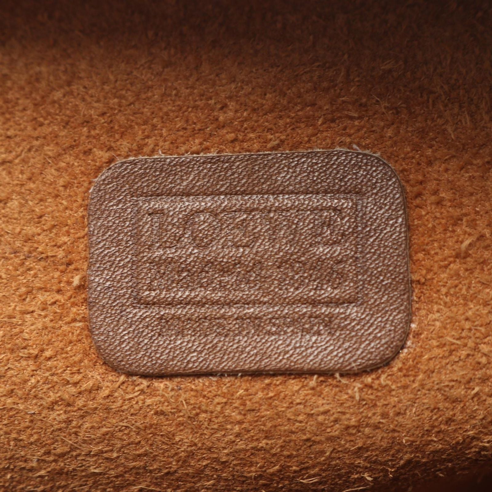 Loewe Handbag Anagram Yellow Brown Leather Mini Boston — view 4