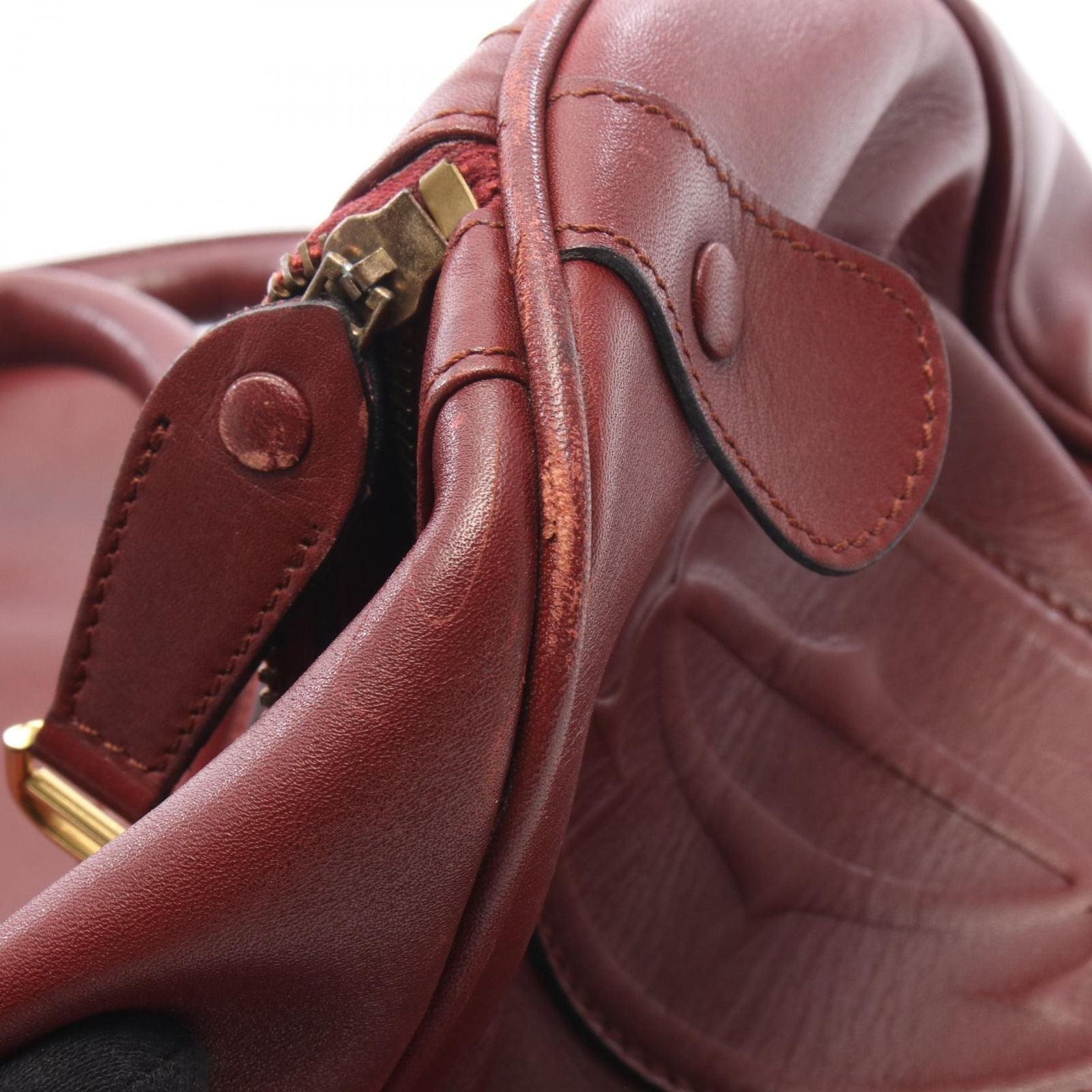 Cartier Boston Bag Must Line Bordeaux Leather — view 8