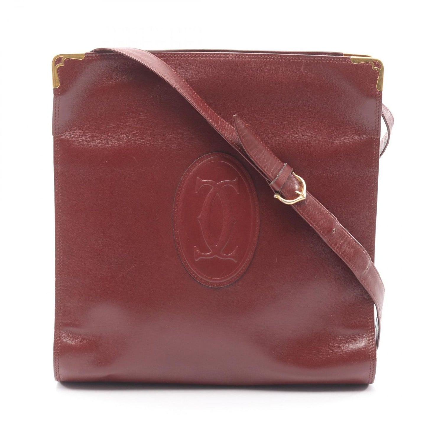 Cartier Shoulder Bag Must Line Bordeaux Leather