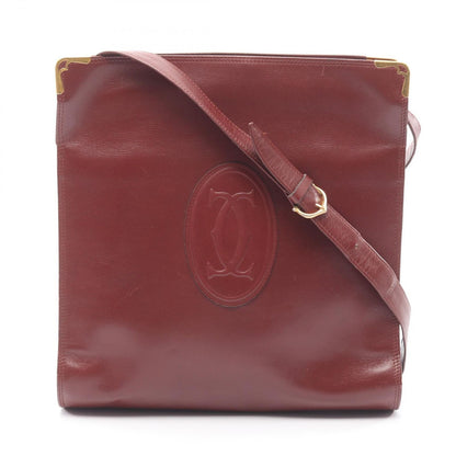 Cartier Shoulder Bag Must Line Bordeaux Leather