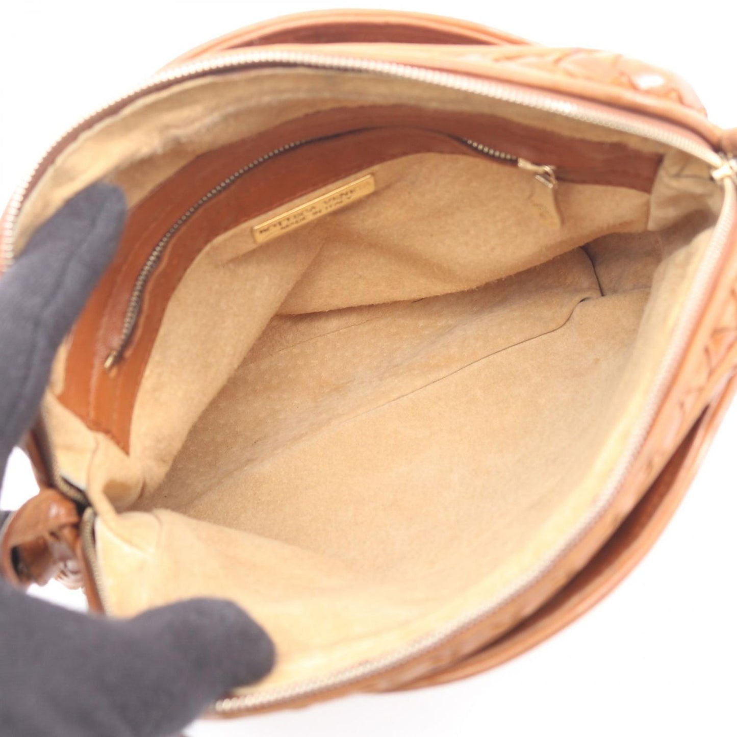 Bottega Veneta Shoulder Bag Intrecciato Brown Leather — view 3