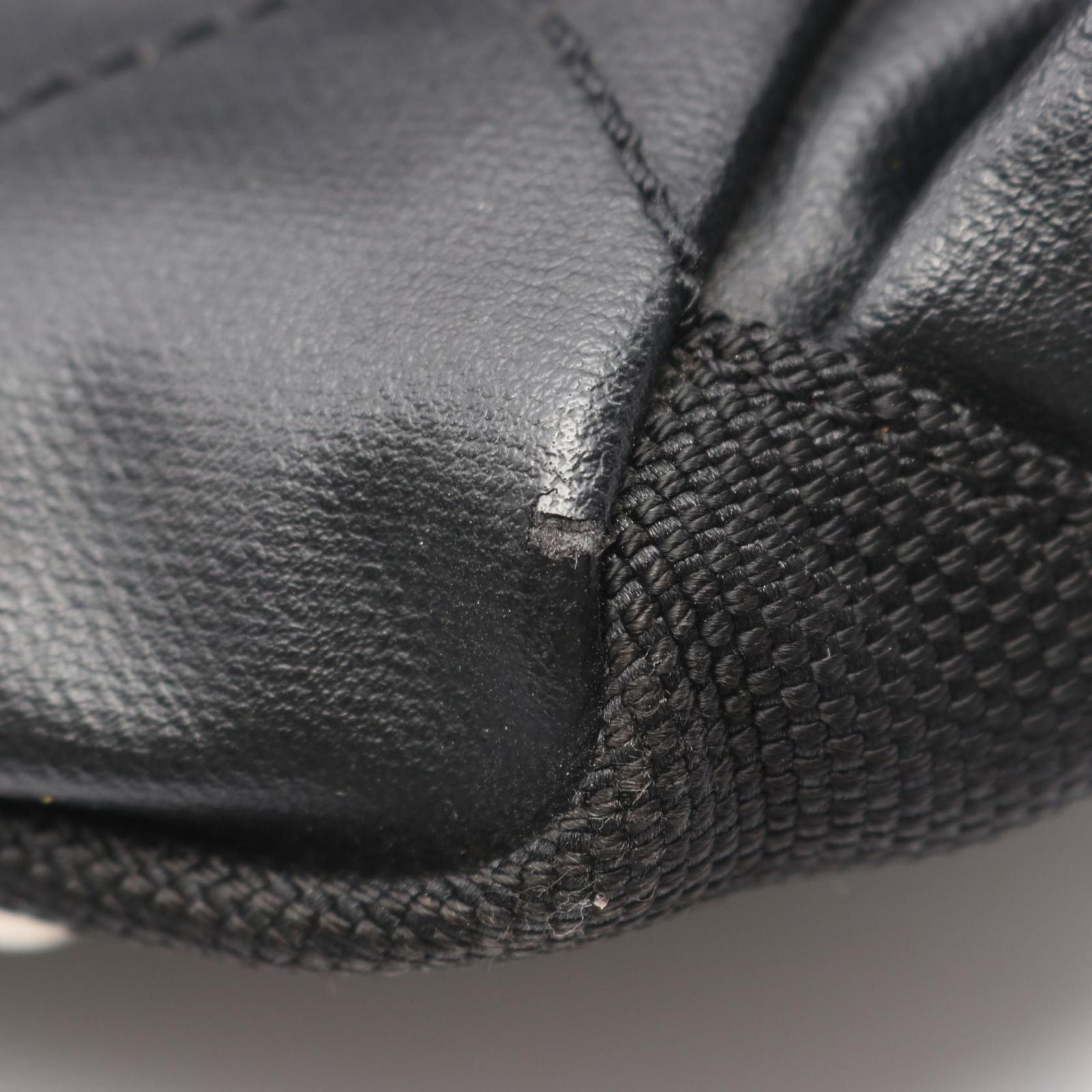 Chanel Tote Paris Biarritz GM Black Canvas Leather GM — view 9