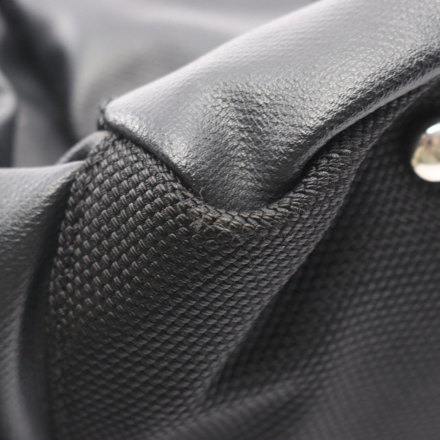 Chanel Tote Paris Biarritz GM Black Canvas Leather GM — view 6