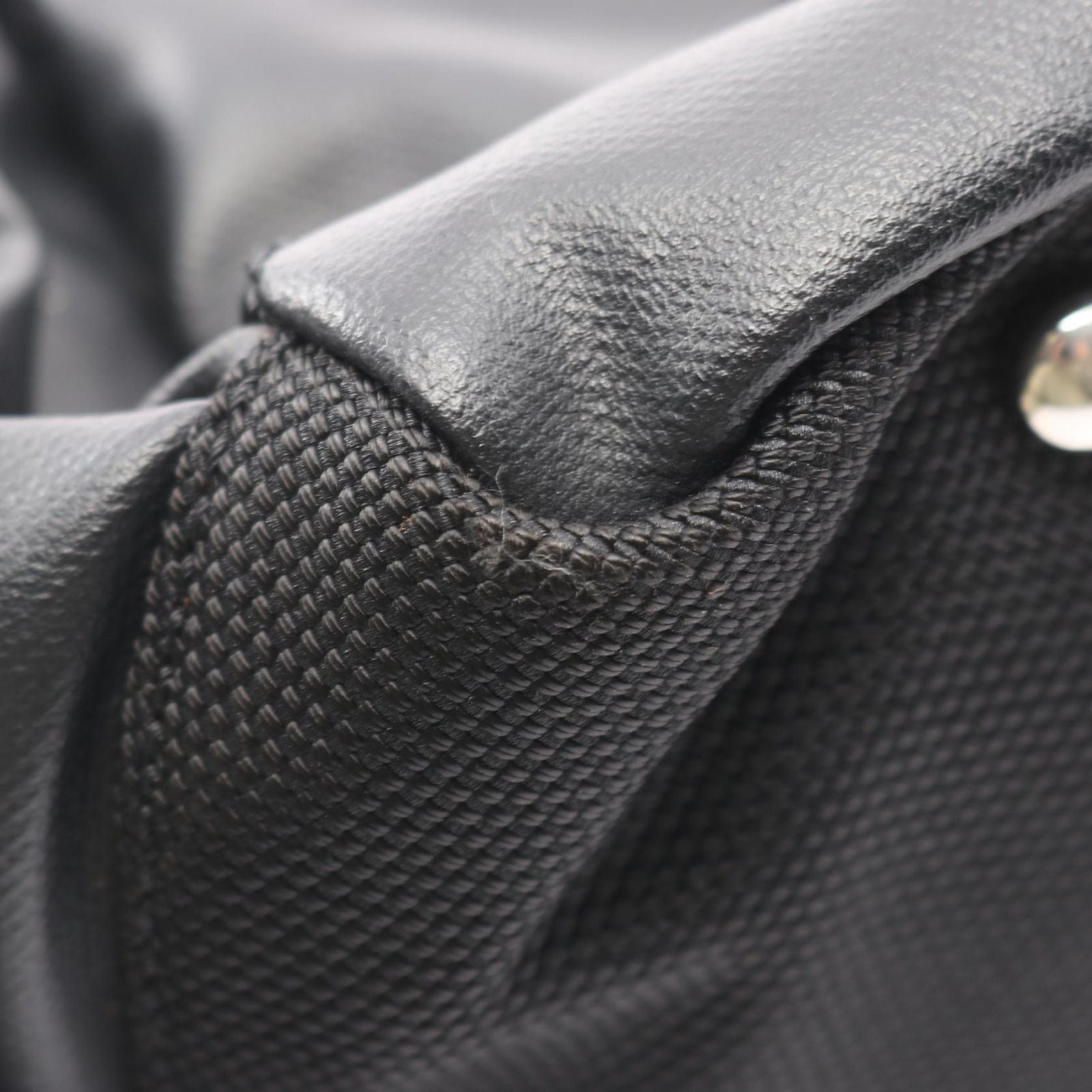 Chanel Tote Paris Biarritz GM Black Canvas Leather GM — view 6