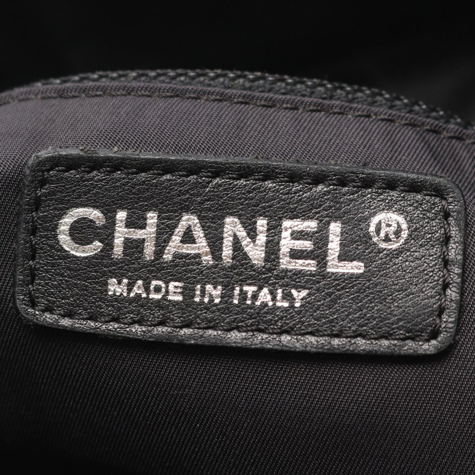 Chanel Tote Paris Biarritz GM Black Canvas Leather GM — view 4