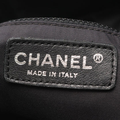 Chanel Tote Paris Biarritz GM Black Canvas Leather GM — view 4