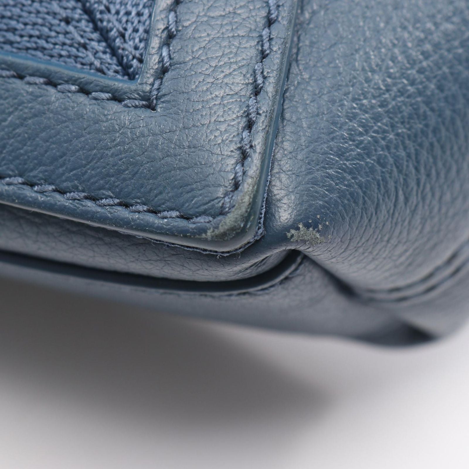 Balenciaga Handbag Navy Cabas XS 2-Way Leather Canvas — view 6