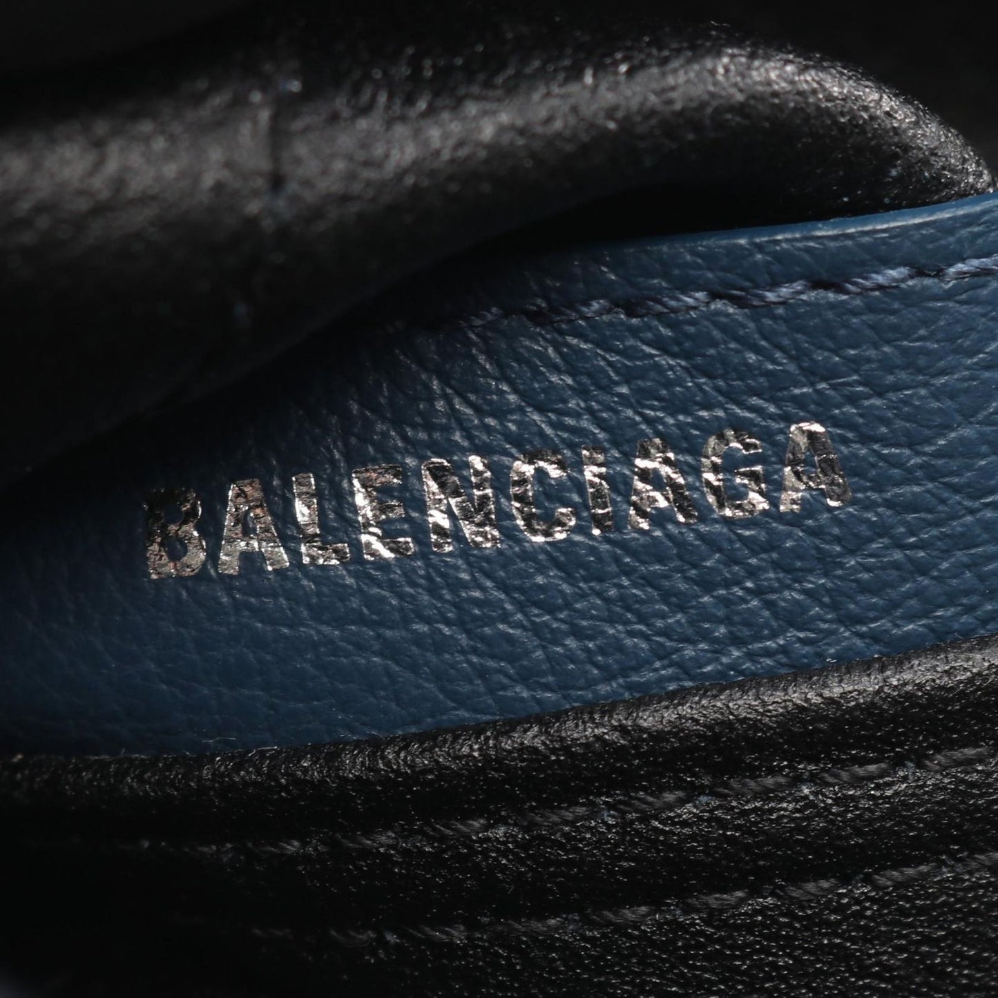Balenciaga Handbag Navy Cabas XS 2-Way Leather Canvas — view 4