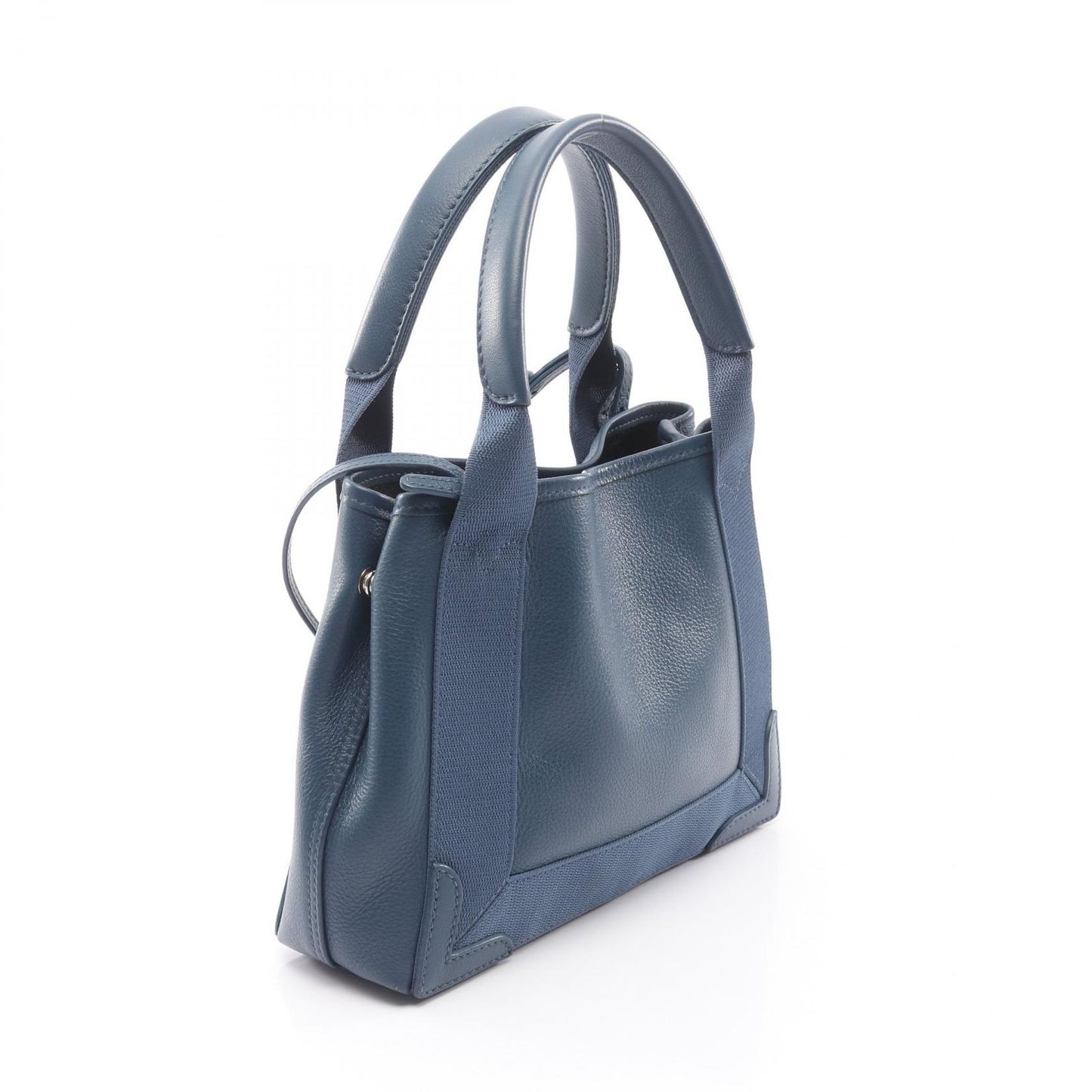 Balenciaga Handbag Navy Cabas XS 2-Way Leather Canvas — view 2