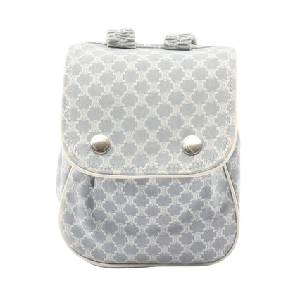 Celine Backpack Macadam Kids Blue Gray White Canvas Mini