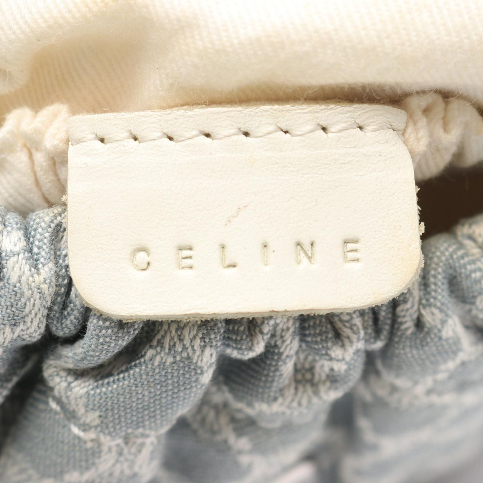 Celine Backpack Macadam Kids Blue Gray White Canvas Mini — view 4