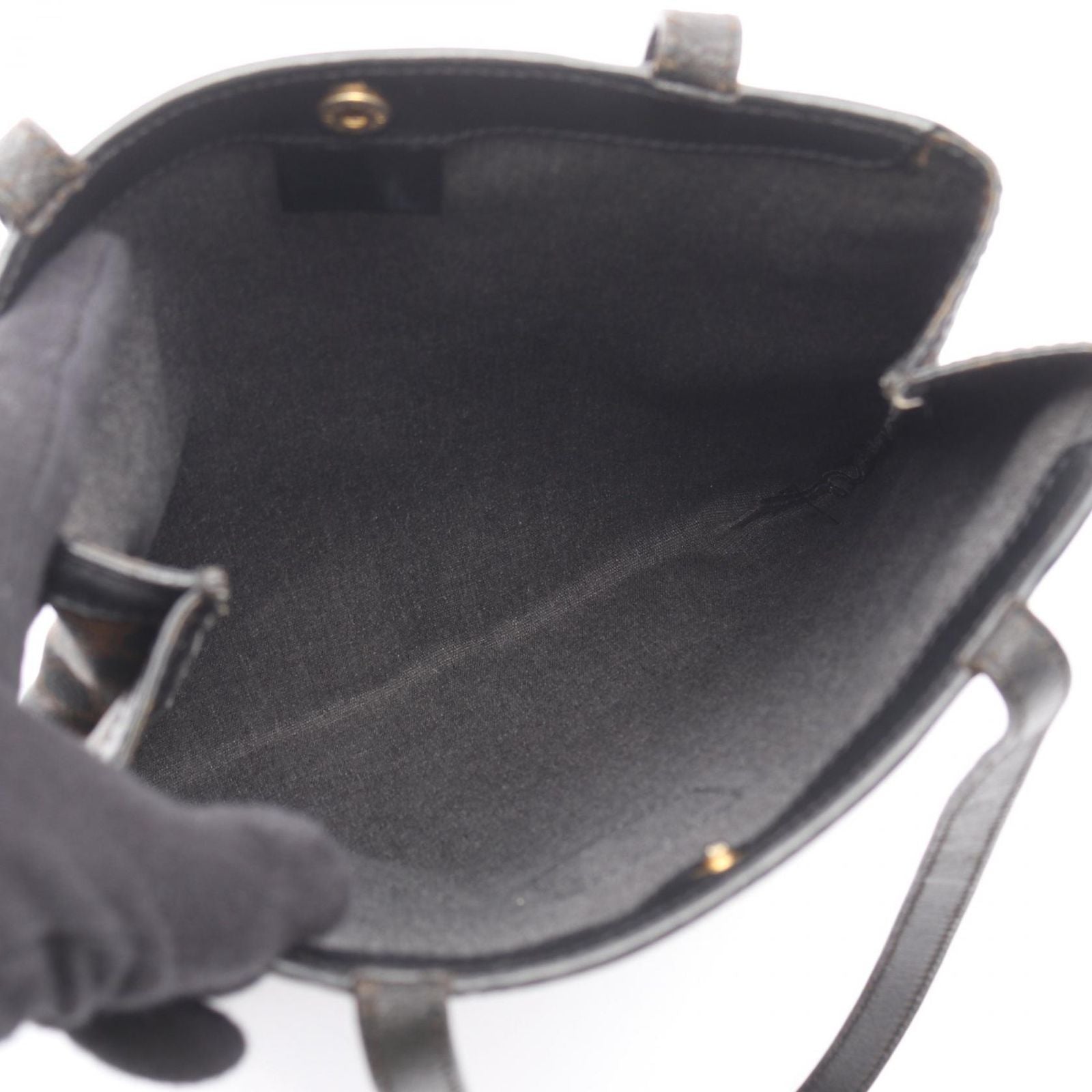 Celine Tote Macadam Black Brown Canvas Leather — view 3