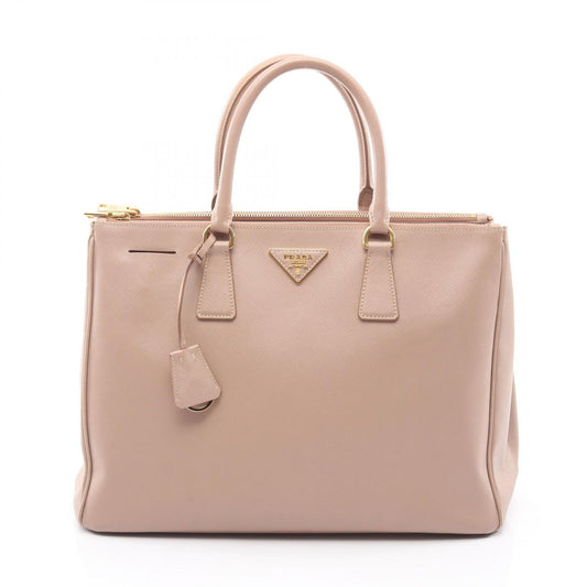 Prada Handbag Galleria Pink Beige Saffiano Leather 2-Way