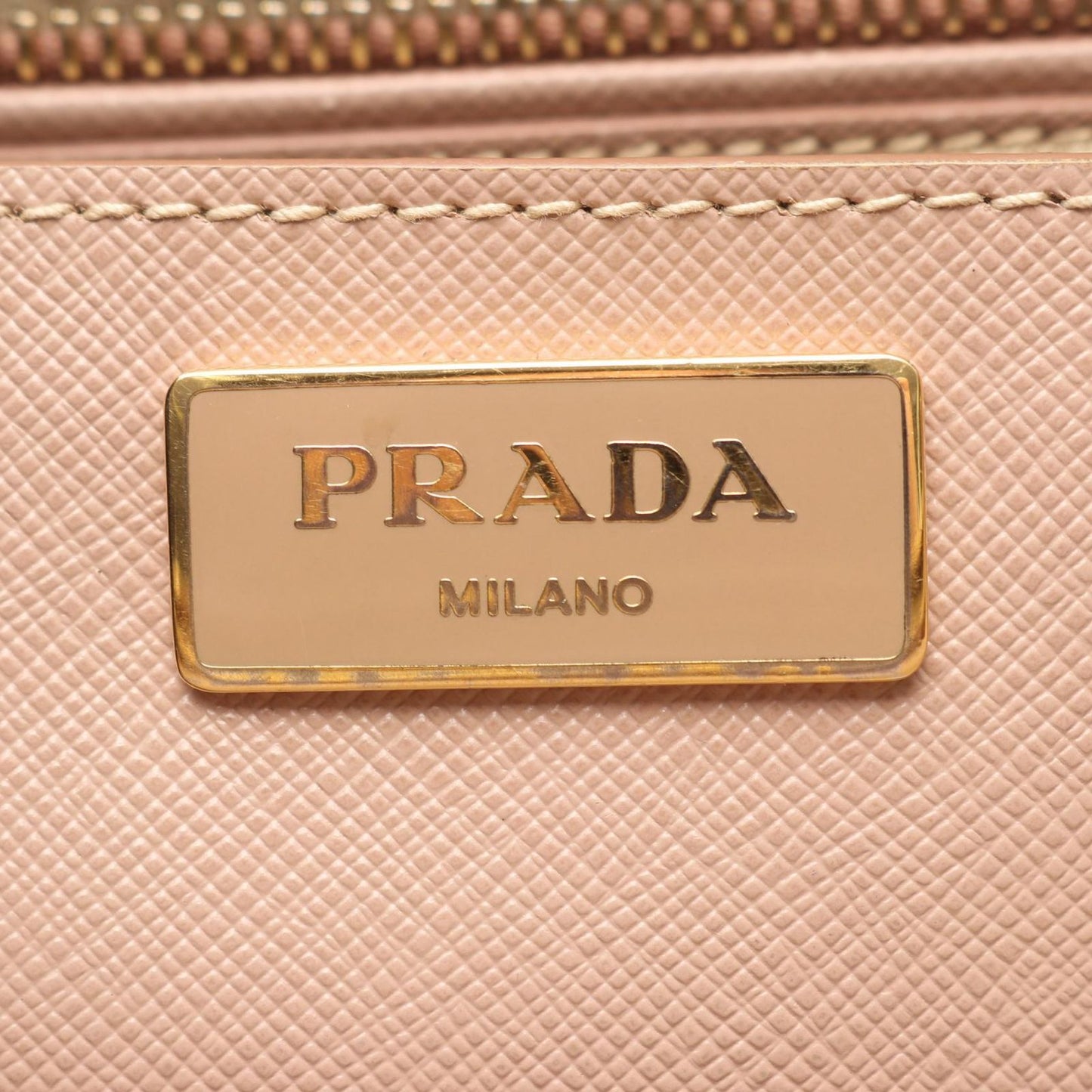 Prada Handbag Galleria Pink Beige Saffiano Leather 2-Way — view 4