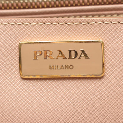 Prada Handbag Galleria Pink Beige Saffiano Leather 2-Way — view 4