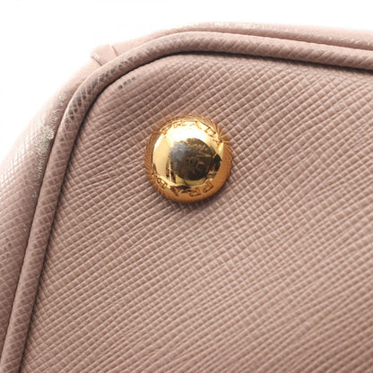 Prada Handbag Galleria Pink Beige Saffiano Leather 2-Way — view 9