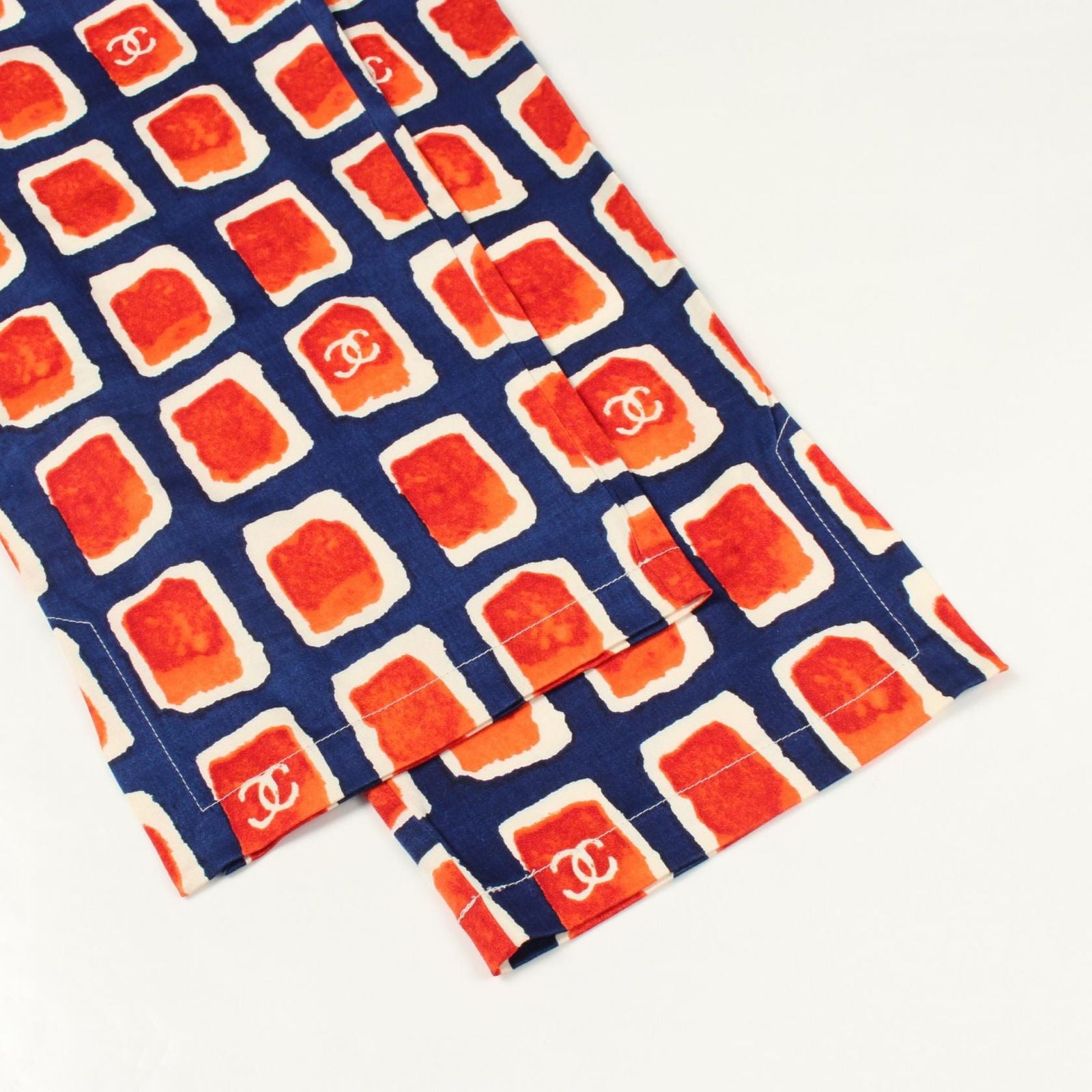 Chanel Pants CC Logo All Over Pattern Cotton — view 6