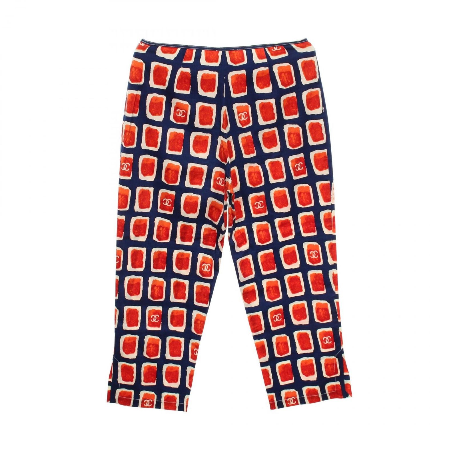 Chanel Pants CC Logo All Over Pattern Cotton — view 2