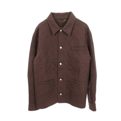 Louis Vuitton Monogram Embossed Overshirt Brown Jacket