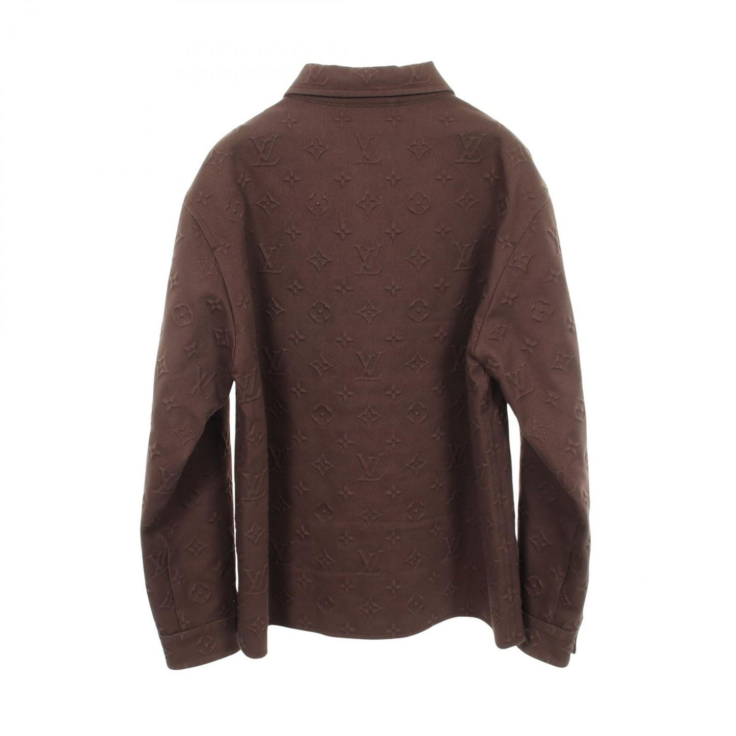 Louis Vuitton Monogram Embossed Overshirt Brown Jacket — view 2