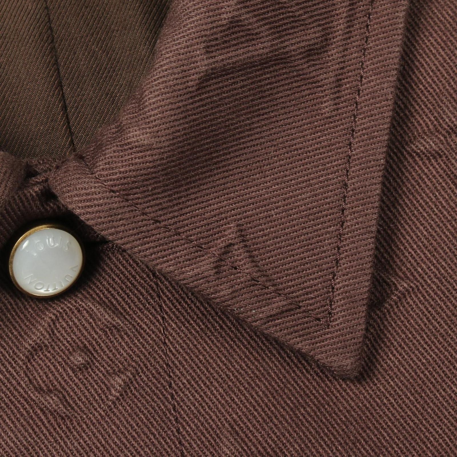 Louis Vuitton Monogram Embossed Overshirt Brown Jacket — view 8
