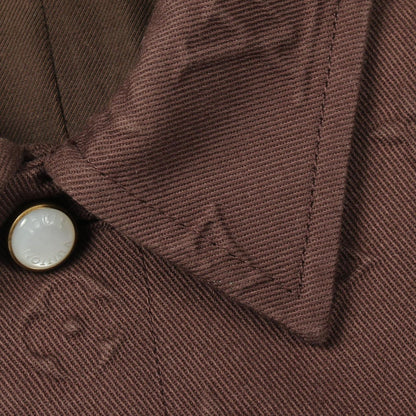 Louis Vuitton Monogram Embossed Overshirt Brown Jacket — view 8
