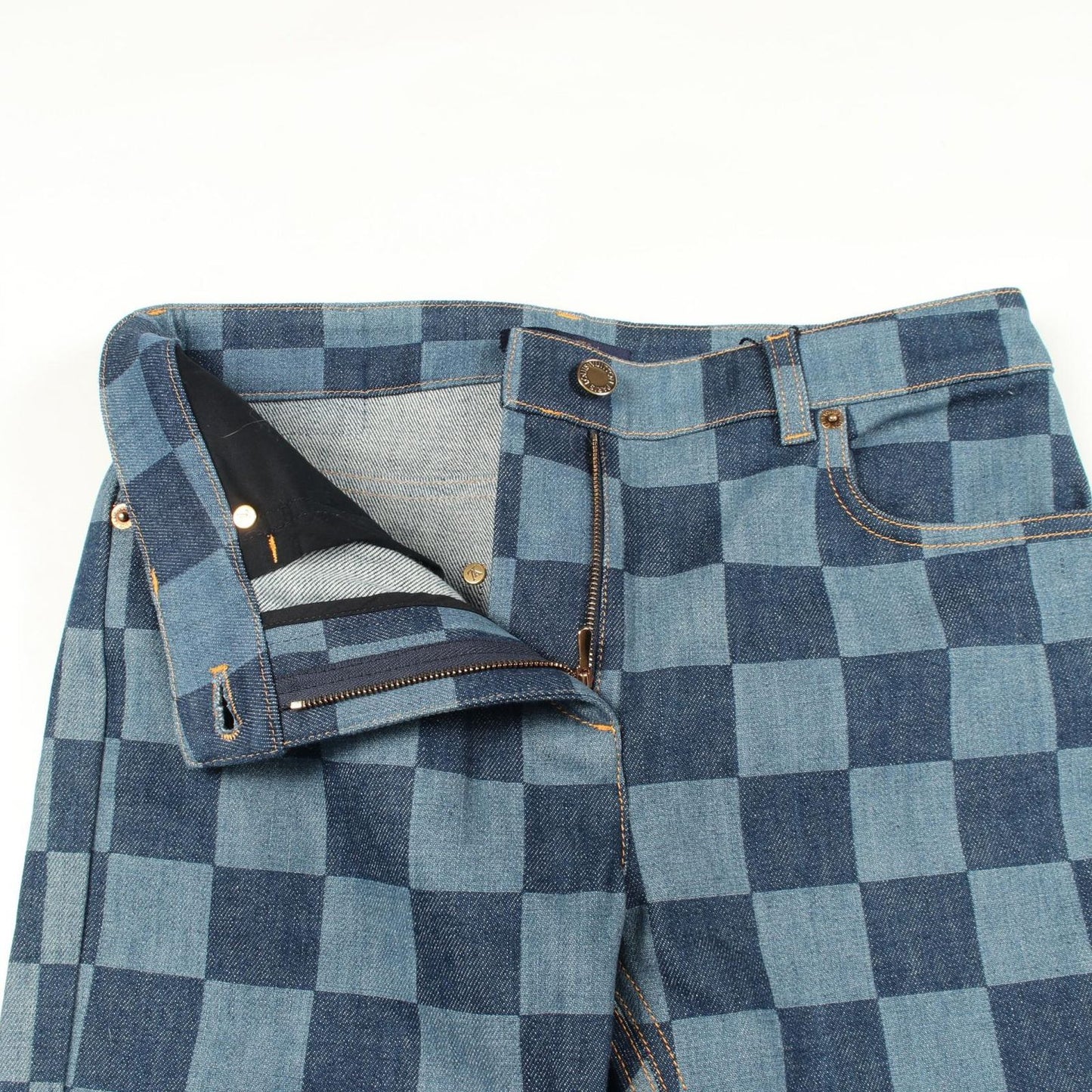 Louis Vuitton Denim Pants Damier Cotton — view 5