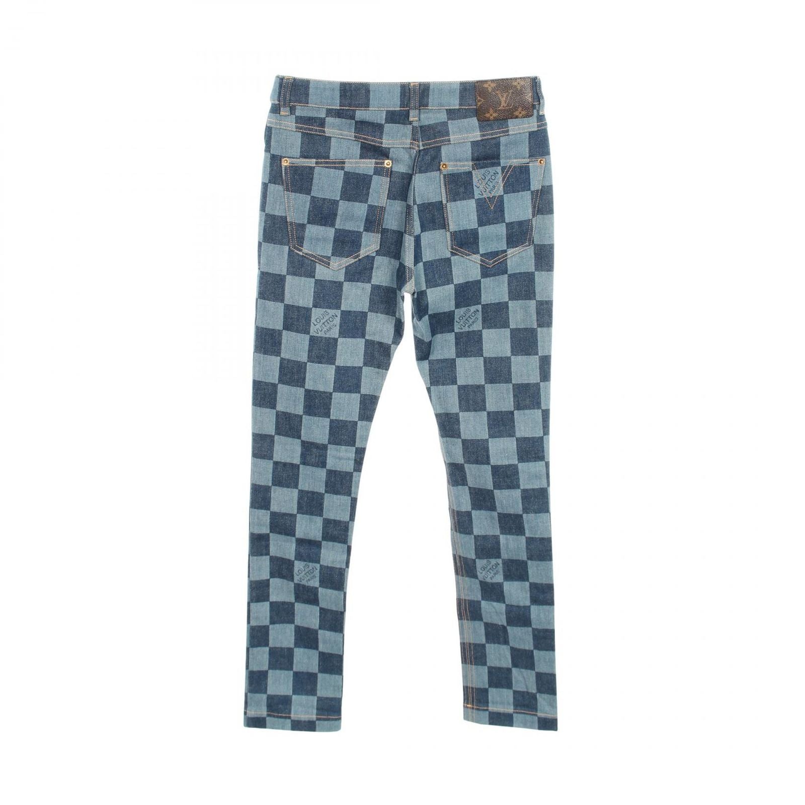 Louis Vuitton Denim Pants Damier Cotton — view 2