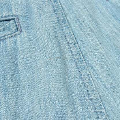 Gucci Denim Pants Logo Embroidery Wide Cotton — view 8