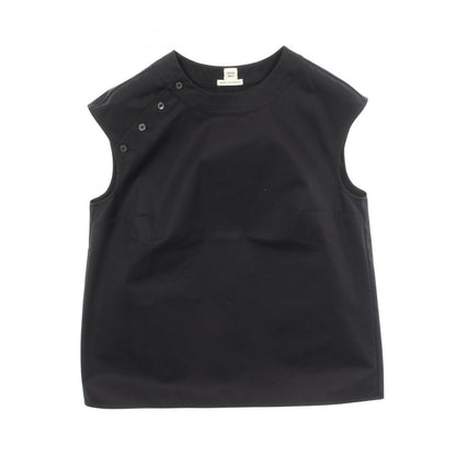 Hermes Top Back Tuck Sleeveless Cotton Top