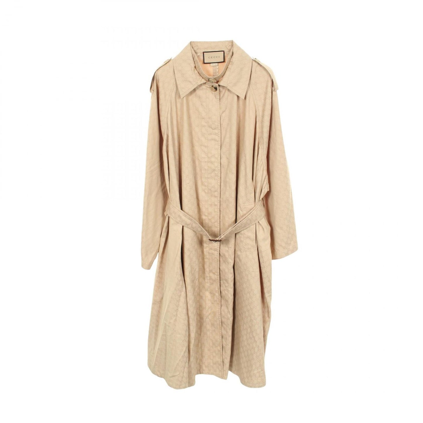 Gucci Trench Coat GG Pattern Wide Sleeve Long Nylon