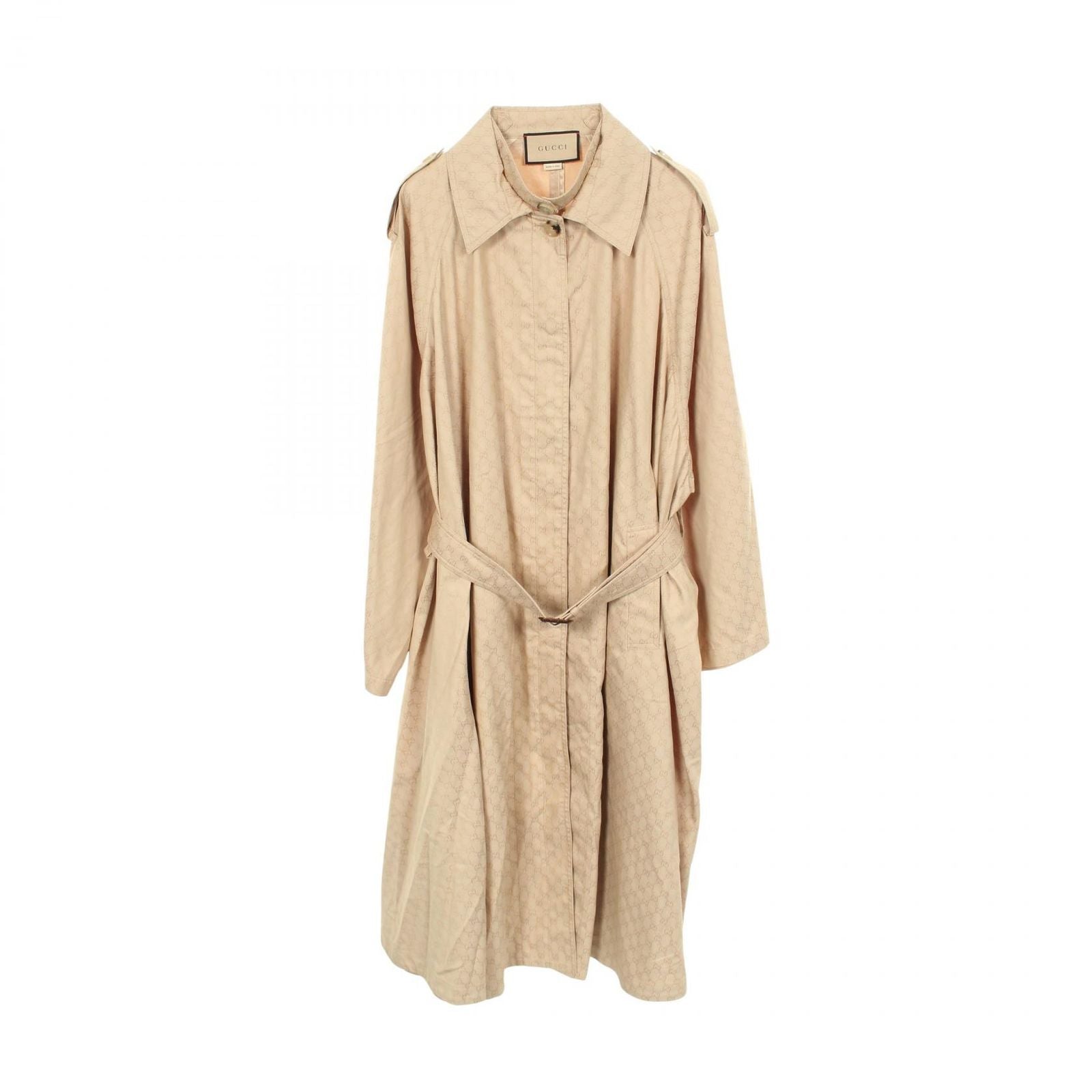 Gucci Trench Coat GG Pattern Wide Sleeve Long Nylon